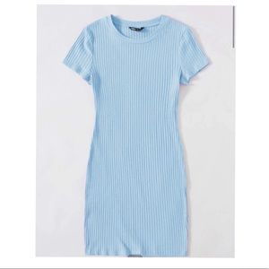 Blue Rib-knit Dress!